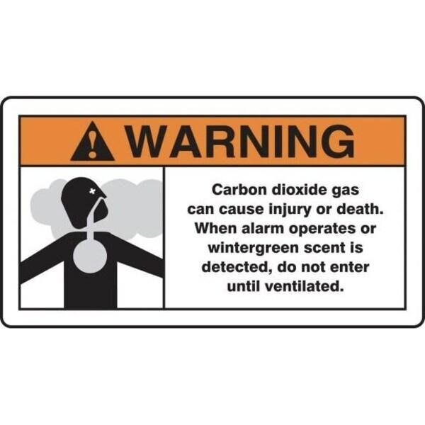 Accuform ANSI WARNING SAFETY SIGN CARBON MFXG344XV MFXG344XV - main
